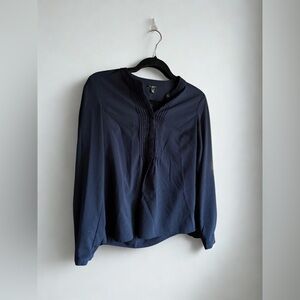 Talbots Classic Navy Blouse